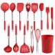 14 Pieces Kitchen Cooking Silicone Utensils Set with Stainless Steel Handle