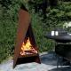 Manual Ignition Wood/Gas Steel Fireplace Burner Garden Decor Corten Steel Fire Chimenea