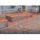 1.1m Height X 2.5m Width Orange Color PVC Coated Chain Link Tempoary  Fencing Panels AS4687-2007