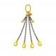 High Capacity G80 Double Leg Lifting Sling Chain with 48kN Test Load and Black Finish