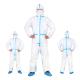 65Gsm Blue Line Microporous Disposable Hooded Coverall Type 4 5 6 For Spray Industry