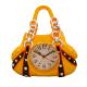 luxury women handbag shape yellow alarm clock