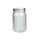 Storage Reusable Mason Jar 14 Ounces Glass Empty Mason Jar With Dots Design