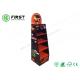 Full Color Printing Portable Paper Cardboard Floor Display Shelf With Removable Header