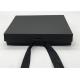 Black Carton 4mm Rigid Magnetic Gift Box With Ribbon