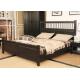 Dark King Size Solid Wood Bed Frame Safe Nontoxic Environment - Friendly For Hotel