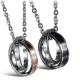 New Fashion Tagor Jewelry 316L Stainless Steel couple Pendant Necklace TYGN089