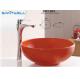 Sanitary Ware Bathroom Furniture Ceramic Art Basin Hand Wash Basin With Orange Color