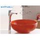 Sanitary Ware Bathroom Furniture Ceramic Art Basin Hand Wash Basin With Orange Color
