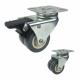 PVC 75mm Caster Wheels With Lock , 198lbs Twin Wheel Swivel Caster