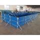 collapsible galvenized steel frame fish pond Pvc tarpaulin plastic fish pool