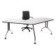 Office Corner Aluminum Pedestal Table Base Dimension L1400 * W680 * H720 CM