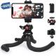 Flexible Phone Tripod, Rotatable Mini Camera Tripod for Smartphone with Phone Holder, Portable Travel Tripod Stand for P