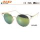 2017 fashion metal sunglasses with 100% UV protection lens, suitable for men and