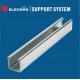 41x41 Aluminum C Channel Strut Galvanized Steel Metal Strut Channel