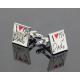 Best selling fashion wholesale metal silver plated square cuff link