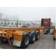 40ft 12m Tractor Trailer Truck 3 Axle Skeleton Semi Trailer For Container Transport