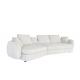 Bracket Throw Pillows Beige Fabric Sectional Premium Fiber Fabric Modular Couch