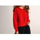 Lady Joyous Chinese Red Crew Neck Winter Jumper