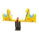 Yellow Color Fashion Design Seesaw Play Equipment , Seesaw Garden Toys