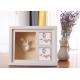 Wooden 3D Hand And Foot Casting Kits Photo Frame White Baby Shower Gifts