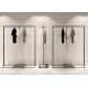 Iron Powder Coated Matt Black Garment Display Stands / Clothes Display Rack