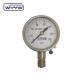 dry natural gas oxygen use no oil bottom entry 60mm stainless steel bourbon tube pressure gauge
