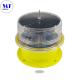 Solar Power LED Aviation Obstruction Warning Light With Red Green Yellow White Blue Flashing Navigation