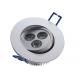 Energy saving 15°AC 100 - 240V 3 * 1W Warm white Cree Recessed LED downlight PMMA Lens