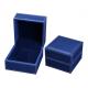 Blue Leather Wooden Watch Jewelry Box , Elegant Style Ladies Watch Case Box