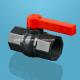 Household Usage Red PVC Octagonal Ball Valve with Long Handle in Straight Through Type
