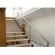 Modern Staircase Stainless Steel Balcony Railing Durable Balustrade Customized Size