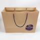 Recycled Kraft Paper Bags Custom Printed Paper Gift Bags With Nylon Rope