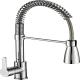 Chrome Copper OEM Commercial Sink Faucet With Pull Down Sprayer