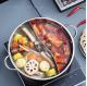 New Design Silver Kitchen Stock Pot Stainless Steel Shabu Shabu Induction Hot Pot With SS Double Ear Handles