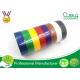 White /  Yellow / Red Crepe Paper Decorative Masking Tape With Rubber Based Gule