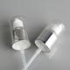 Shiny Silver Aluminum Cosmetic Pump 18mm 20mm 24mm for 20/410 White Plastic