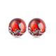 Sterling Silver 10mm Round Red Garnet Stud Earrings Vintage Thai Silver Jewelry(E11065RED)