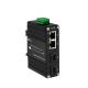 Mini Industrial 2-Port 10/100/1000T 802.3at PoE + 2-Port 100/1000Base-X SFP Ethernet Switch with 12~48VDC Power Booster
