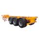 40 Ton 3 Way 40 Feet 20FT Skeleton Transport Semi Trailer Truck with Tread 1820mm