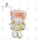 Baby Bunny Stuffed Security Blanket Flower Print Blanket EcoFriendly 75 X 87cm