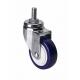 Single Ball Bearing 80kg Threaded Swivel TPU Caster 3733-87 3 Diameter for Equipment