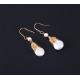 New Baroque Pearl Stud Earrings For Women Hand made Metallic Twist Braided Design Pearl Natural Baroque Pearl Earring