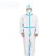 Hospital Use Disposable Isolation Gown durable / White Disposable Overalls