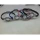 Tagor Jewelry New Style Leather Cord Stainless Steel Glass Lockets Bracelets,Multi Colors
