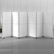 White Portable Office Room Divider Folding Office Space Dividers On Wheels