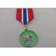 Custom Iron or Brass or Copper Souvenir Gift Medal, Offset Printing Ribbon Medal without Plating