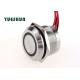 Stainless Steel 25mm Piezoelectric Push Button 50ms Pulse Time Blue Red Light