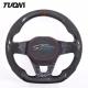2022 New Custom Black Carbon Fiber Alcantara Steering Wheel Toray Twill 350mm