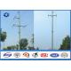 Overhead Transmission Line Electric Power Pole with Material Steel Q345 Q456 , Gr50 Gr65